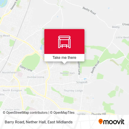 Barry Road, Nether Hall map