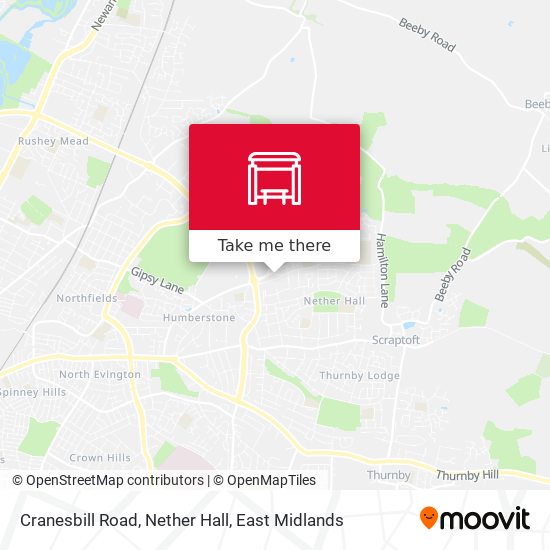 Cranesbill Road, Nether Hall map