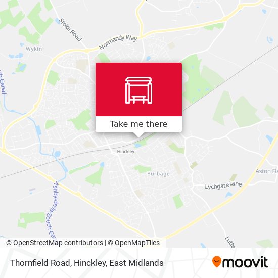 Thornfield Road, Hinckley map
