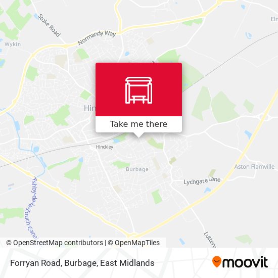 Forryan Road, Burbage map