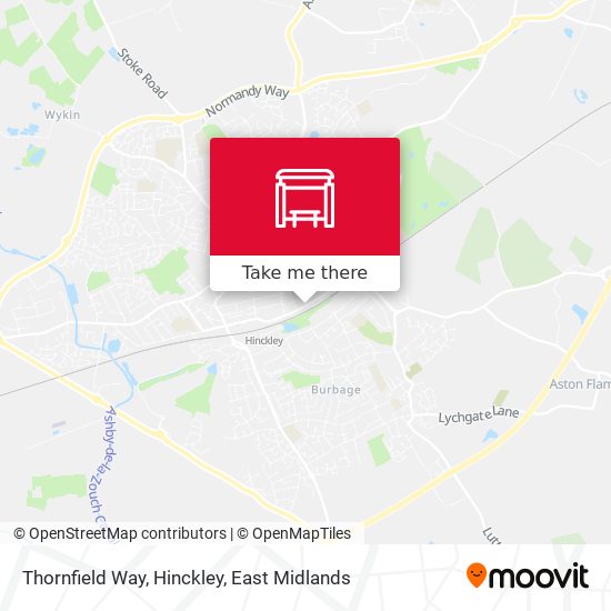 Thornfield Way, Hinckley map