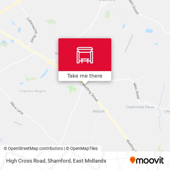 High Cross Road, Sharnford map