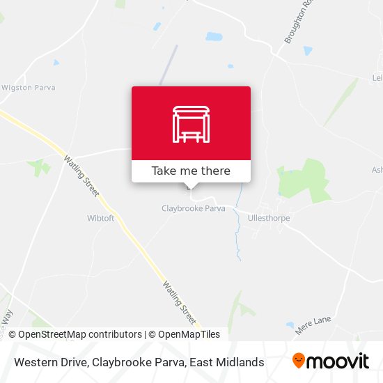 Western Drive, Claybrooke Parva map