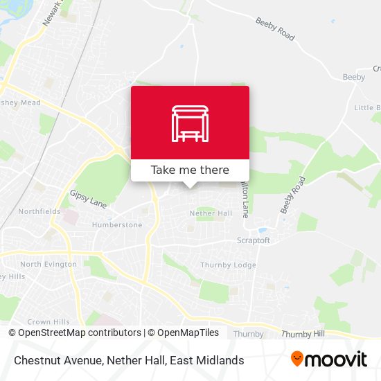Chestnut Avenue, Nether Hall map