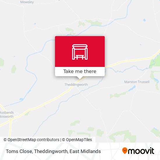 Toms Close, Theddingworth map