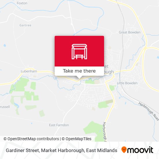 Gardiner Street, Market Harborough map