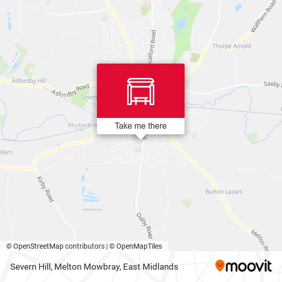 Severn Hill, Melton Mowbray map