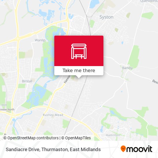 Sandiacre Drive, Thurmaston map