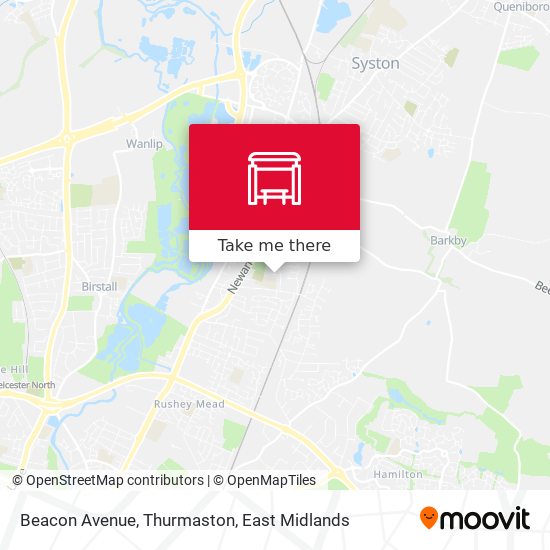 Beacon Avenue, Thurmaston map
