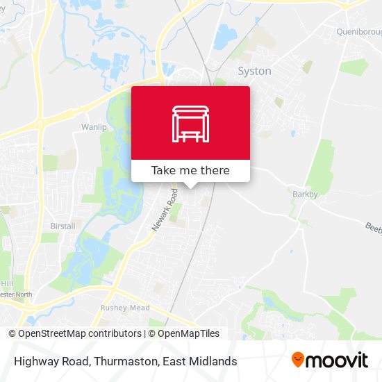 Highway Road, Thurmaston map