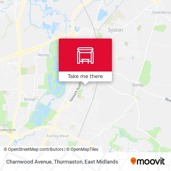 Charnwood Avenue, Thurmaston map