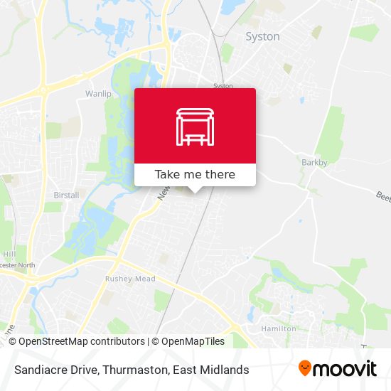 Sandiacre Drive, Thurmaston map