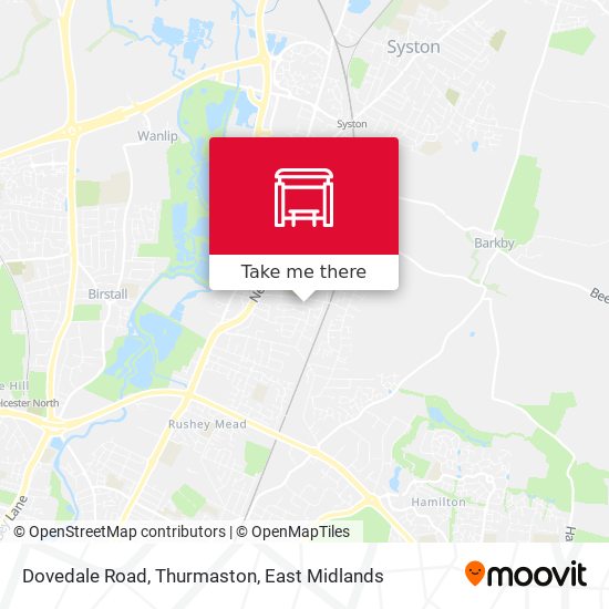 Dovedale Road, Thurmaston map
