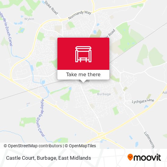 Castle Court, Burbage map