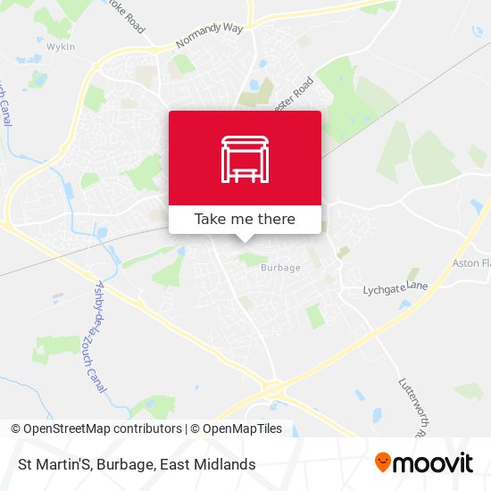 St Martin'S, Burbage map