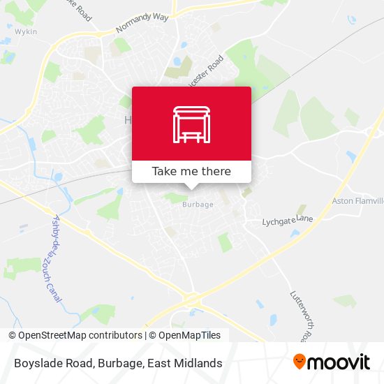Boyslade Road, Burbage map