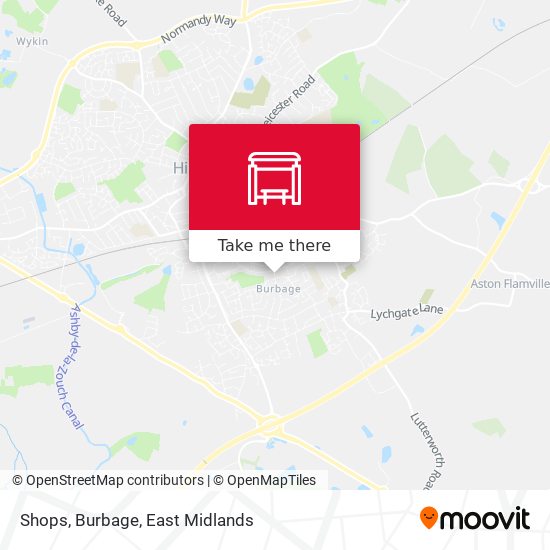 Shops, Burbage map