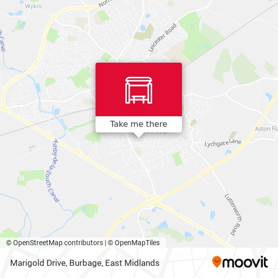Marigold Drive, Burbage map
