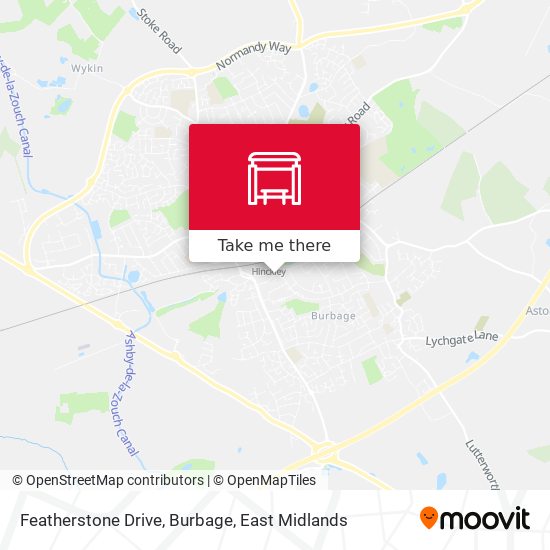 Featherstone Drive, Burbage map