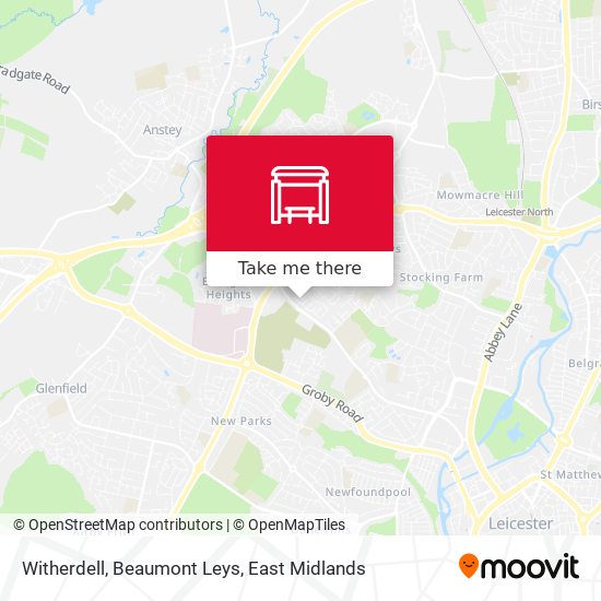 Witherdell, Beaumont Leys map