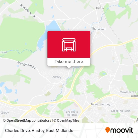 Charles Drive, Anstey map