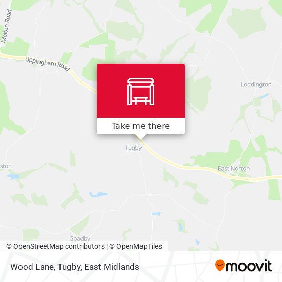 Wood Lane, Tugby map