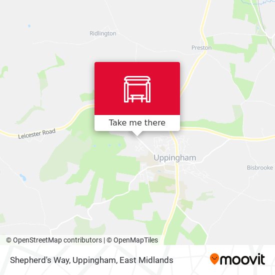 Shepherd's Way, Uppingham map