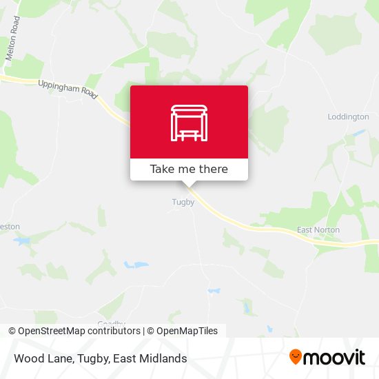 Wood Lane, Tugby map