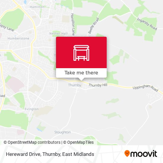 Hereward Drive, Thurnby map