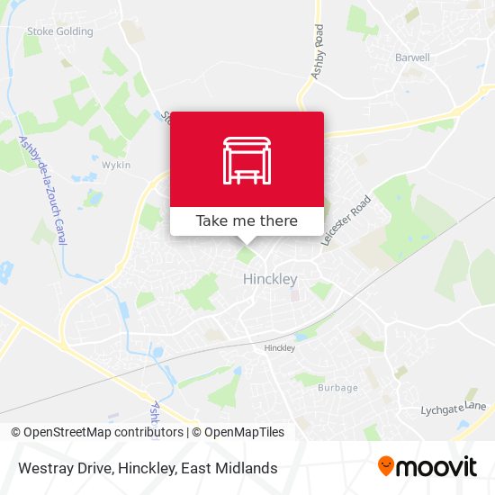 Westray Drive, Hinckley map