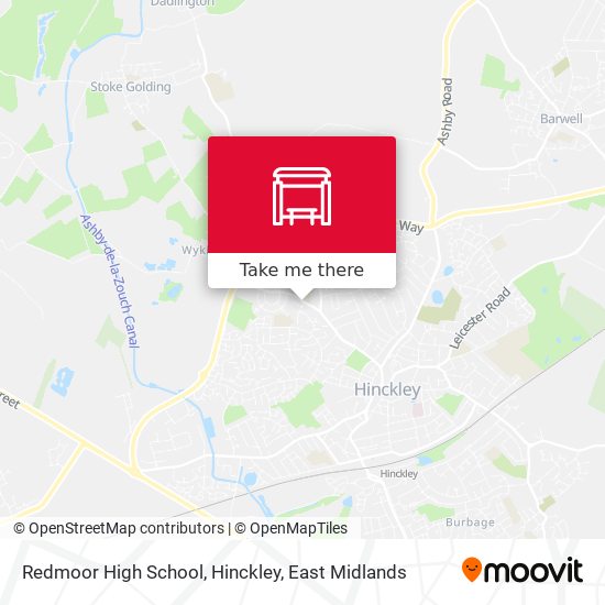 Redmoor High School, Hinckley map