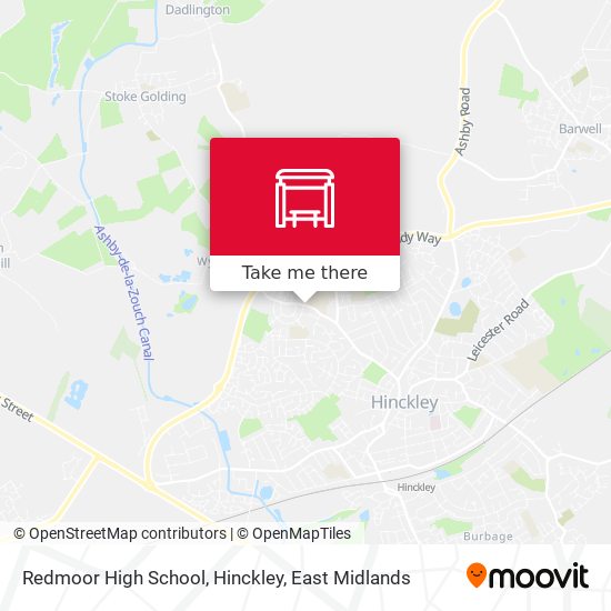Redmoor High School, Hinckley map