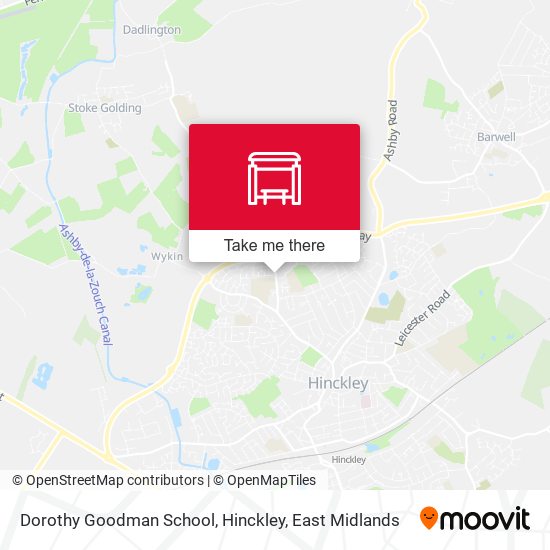 Dorothy Goodman School, Hinckley map