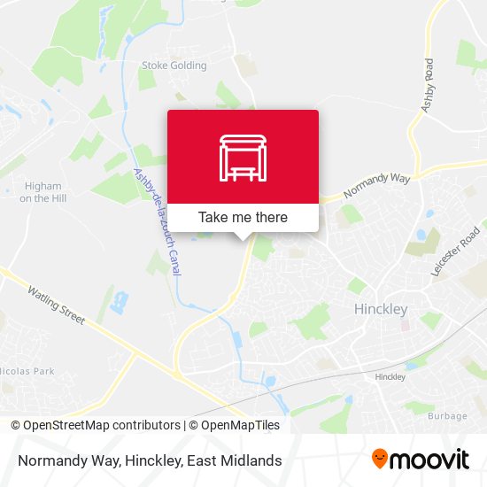 Normandy Way, Hinckley map