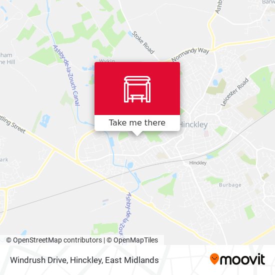 Windrush Drive, Hinckley map