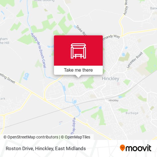 Roston Drive, Hinckley map