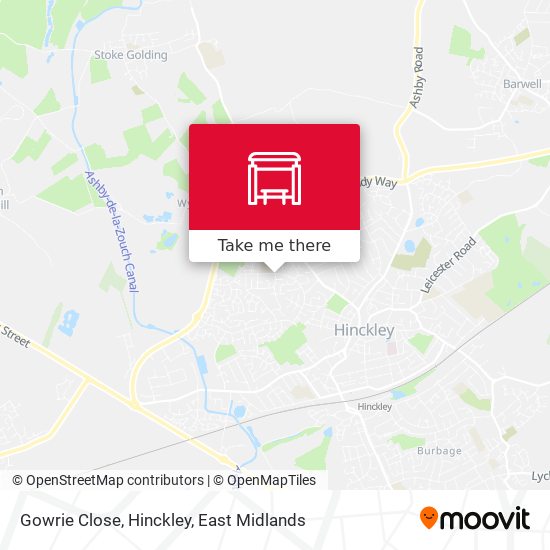 Gowrie Close, Hinckley map