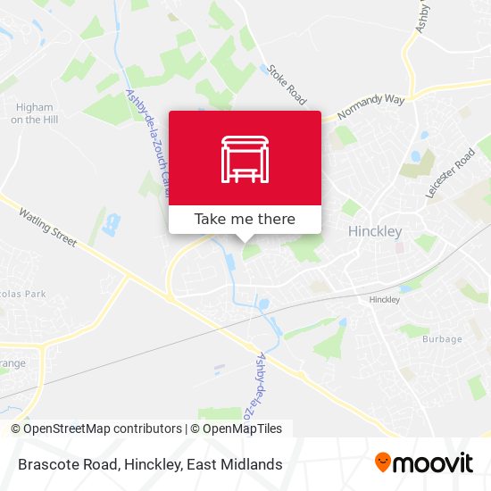 Brascote Road, Hinckley map