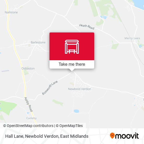 Hall Lane, Newbold Verdon map
