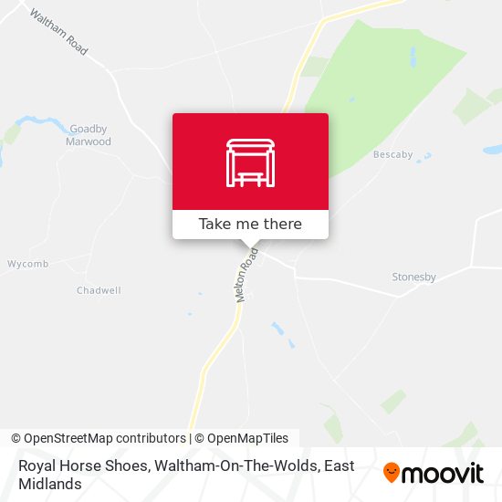 Royal Horse Shoes, Waltham-On-The-Wolds map