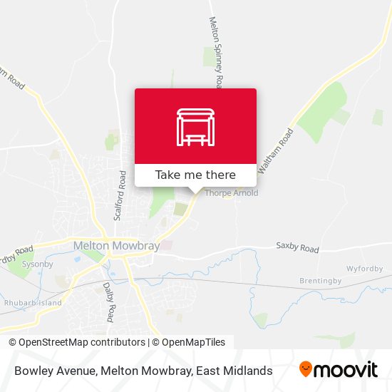 Bowley Avenue, Melton Mowbray map