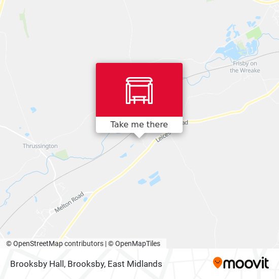 Brooksby Hall, Brooksby map