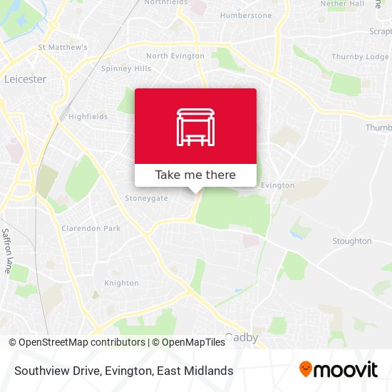 Southview Drive, Evington map