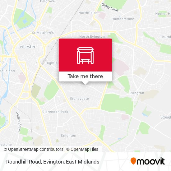 Roundhill Road, Evington map