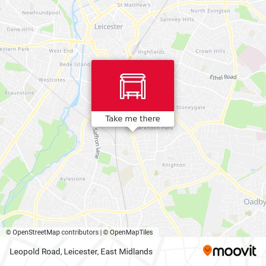 Leopold Road, Leicester map