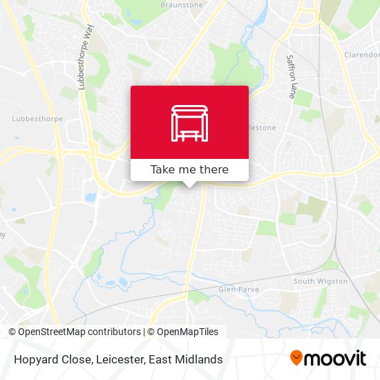 Hopyard Close, Leicester map