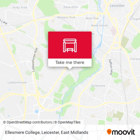 Ellesmere College, Leicester map