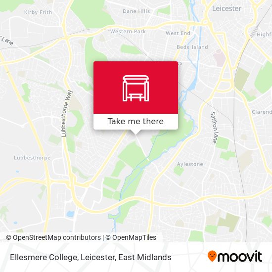 Ellesmere College, Leicester map