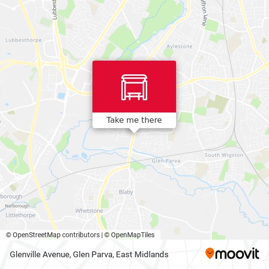 Glenville Avenue, Glen Parva map