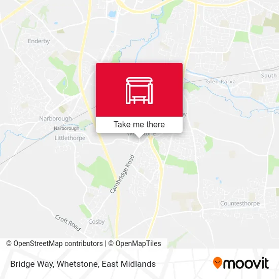 Bridge Way, Whetstone map